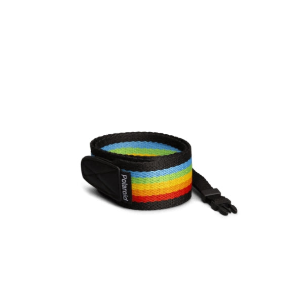 Polaroid Flat Camera Strap - Black Rainbow