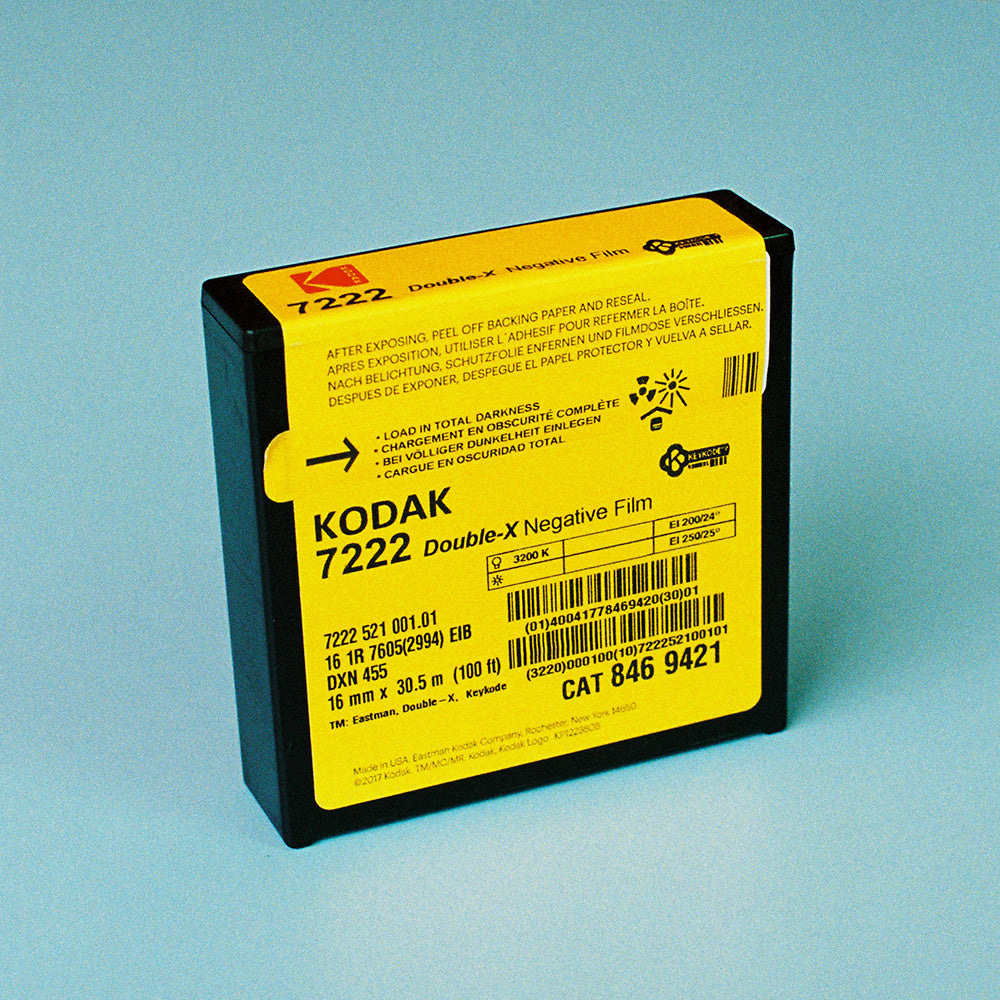 Kodak Double-X #7222 B&W – 100ft 16mm Film