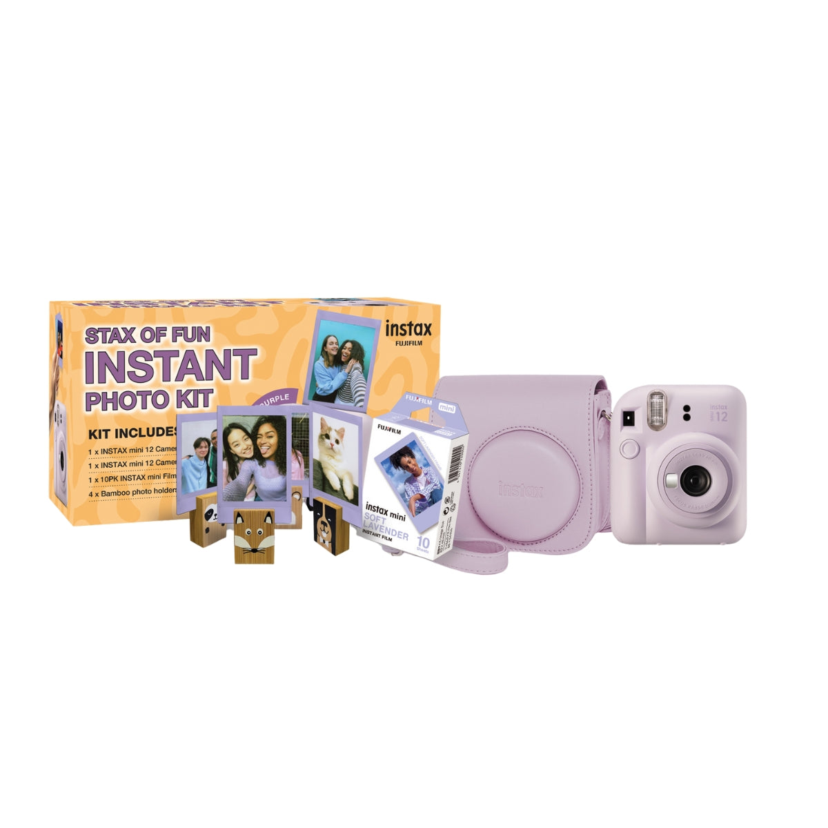 Fujifilm Instax Mini 12 Camera Bundle - Purple