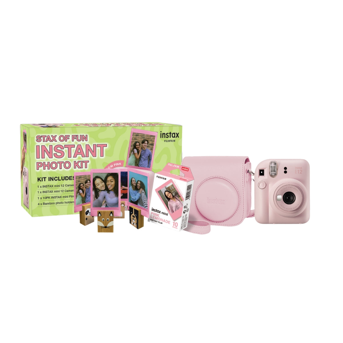 Fujifilm Instax Mini 12 Camera Bundle - Pink
