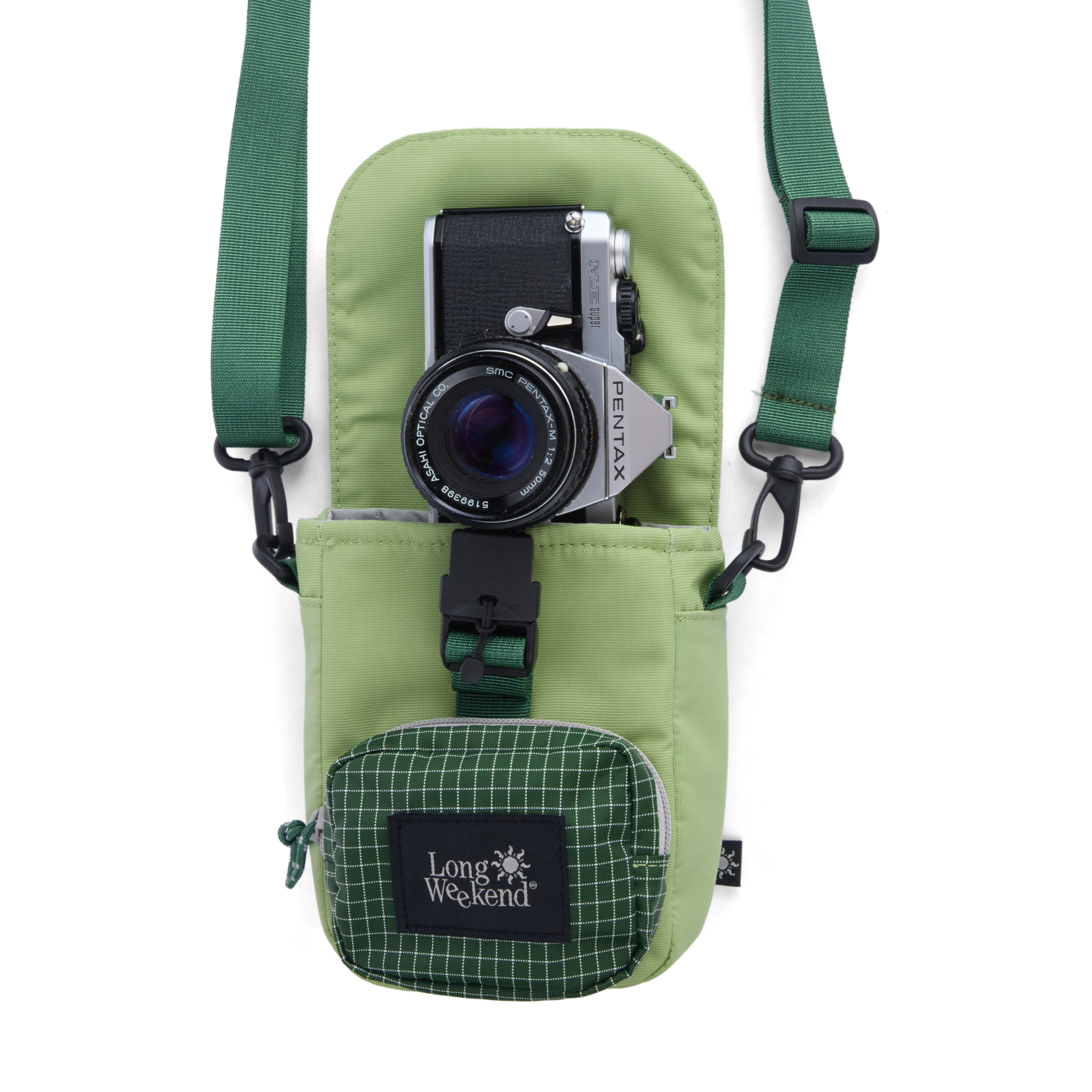 Long Weekend Crossbody Camera Pouch - Moss Green