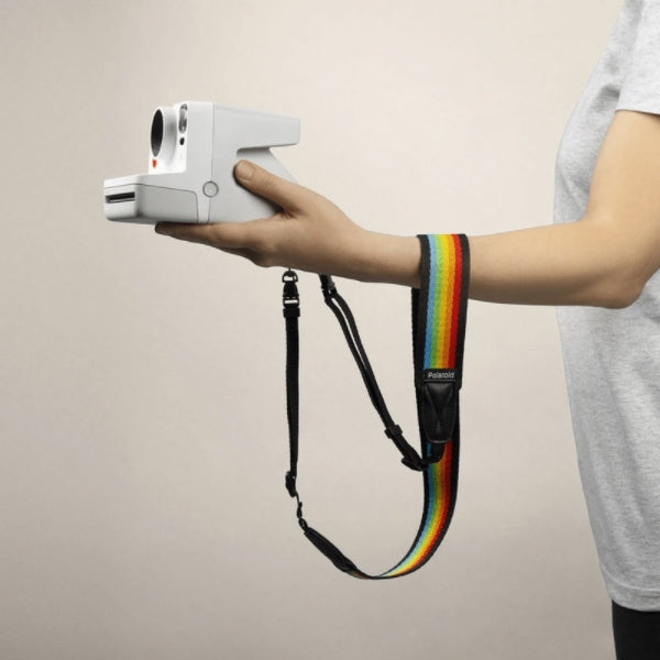 Polaroid Flat Camera Strap - Black Rainbow