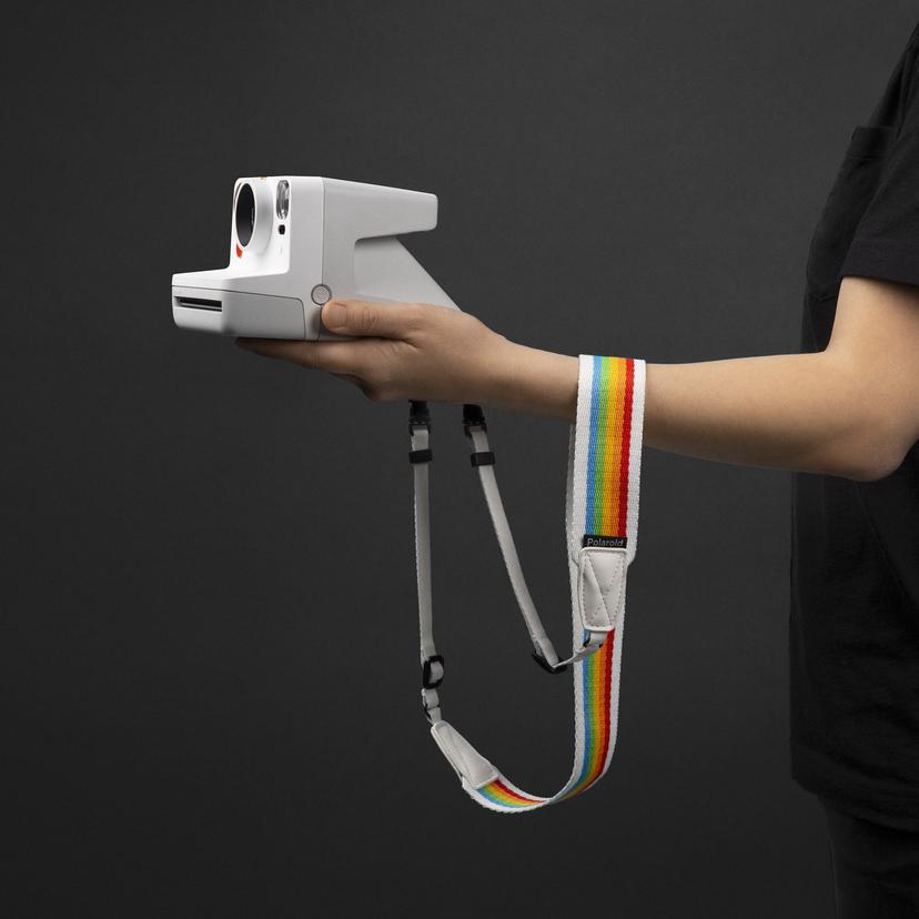 Polaroid Flat Camera Strap - White Rainbow