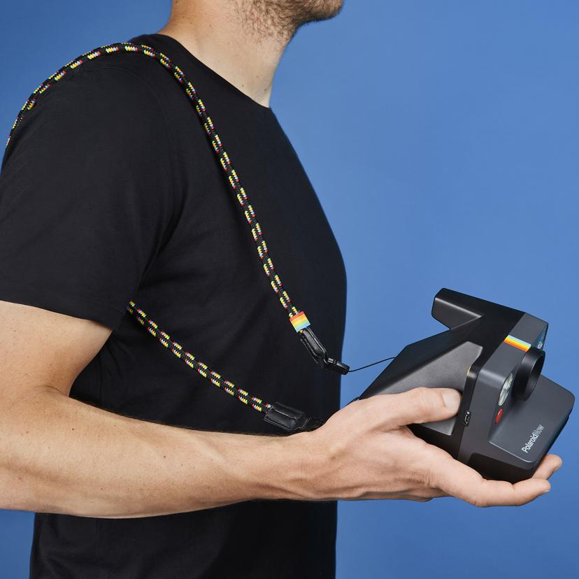 Polaroid Round Camera Strap - Black Rainbow