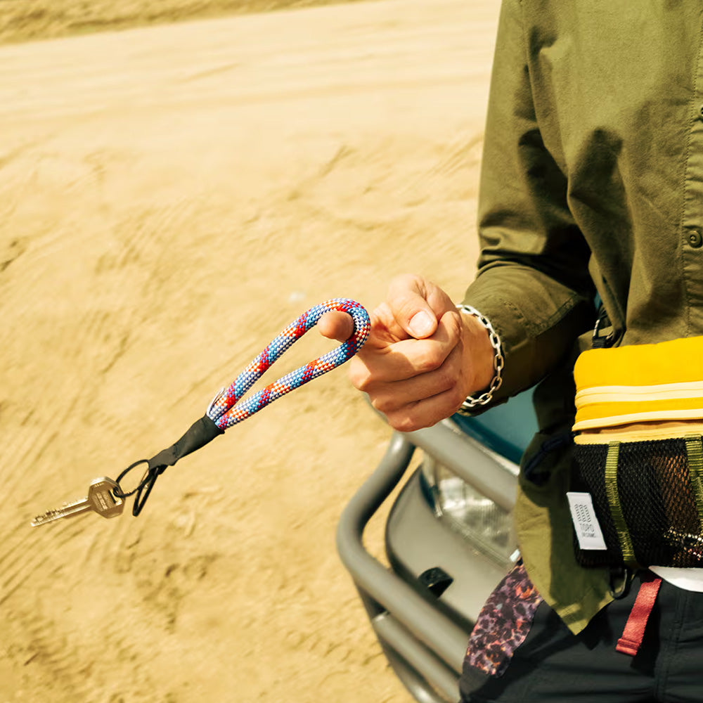 Topo Designs Crux Key Clip - Bone White and Blue